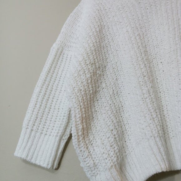 POL Ultra Soft Oversized Thick Chunky Deep V-Neck Sweater Cozy Warm Staple L - Picture 6 of 11